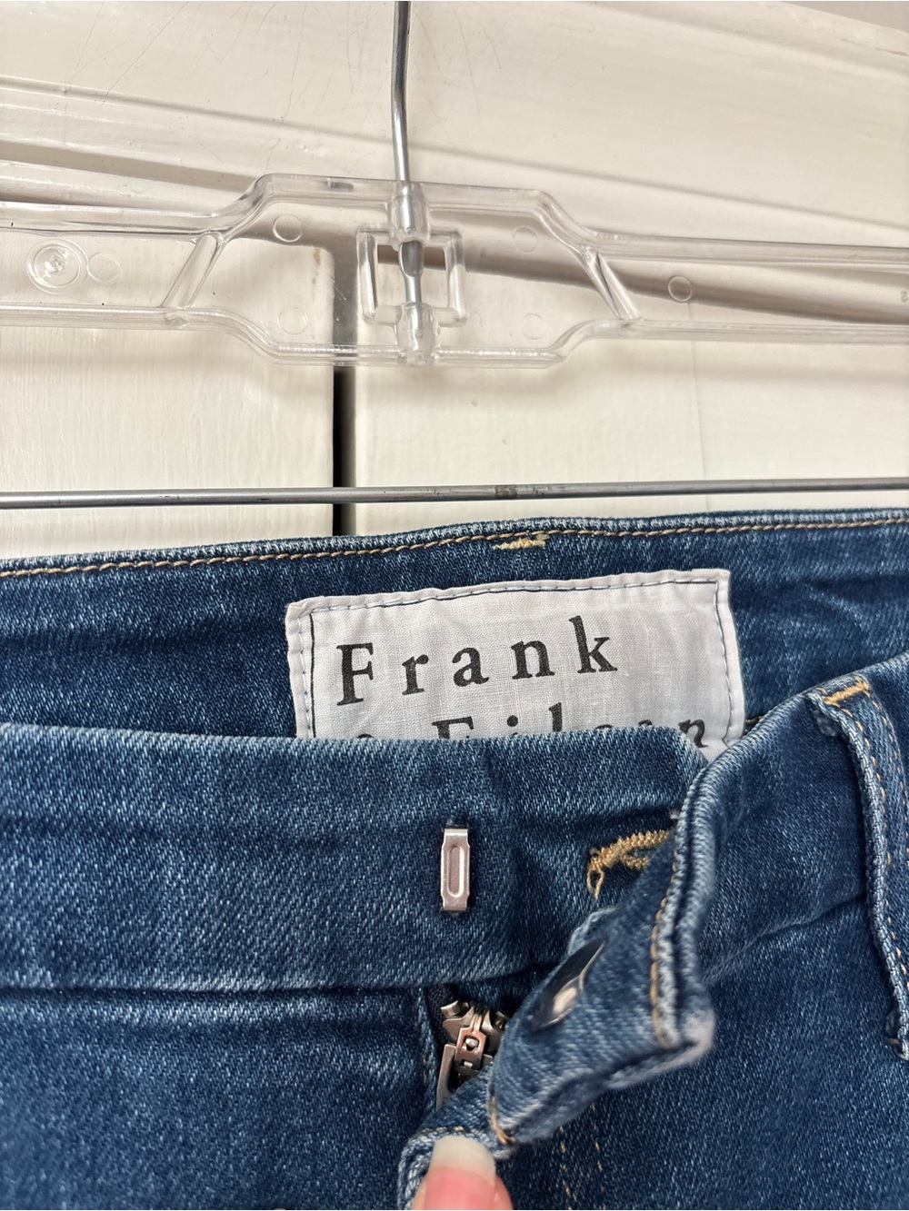 Frank & Eileen Derry Slim Straight Leg Jeans Raw Hem Women Size 30 Quiet Luxury - Picture 8 of 16